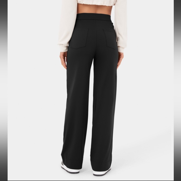 Halara High Waisted Button Multiple Pockets Straight Leg Casual Pants - Picture 5 of 12